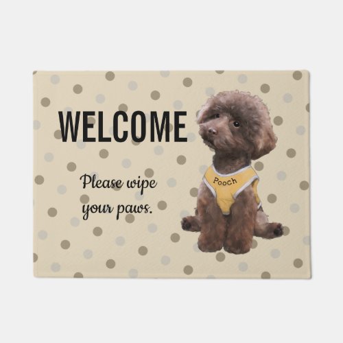 Customizable Toy Poodle Doormat