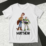 Customizable Toy Story 3's Buzz & Woody Tri-Blend Shirt<br><div class="desc">To infinity and beyond! Celebrate the ultimate friendship with this Toy Story 3 Buzz & Woody tri-blend shirt, featuring the fearless Space Ranger and the loyal cowboy in an action-packed design. Perfect for Toy Story fans of all ages, this shirt is great for birthdays, Disney trips, or everyday wear. Personalize...</div>
