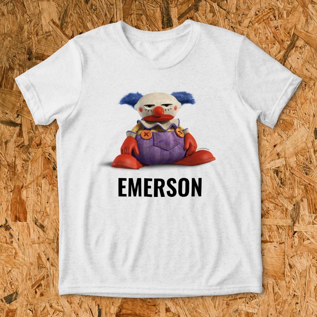 Customizable Toy Story 3's Chuckles the Clown Tri-Blend Shirt (Shirt on background)
