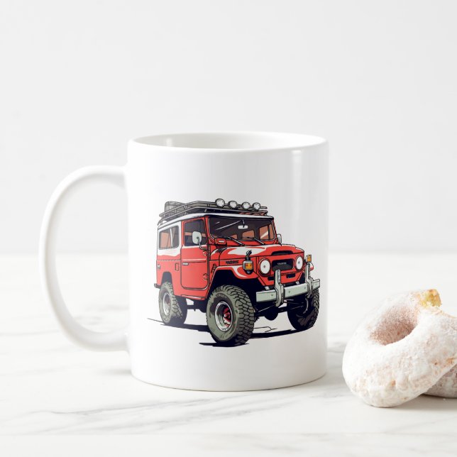Customizable Toyota FJ40 Land Cruiser Mug (With Donut)