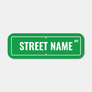 Customizable Traditional Street Sign Green