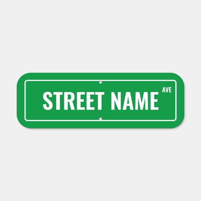 Customizable Traditional Street Sign Green (Front)
