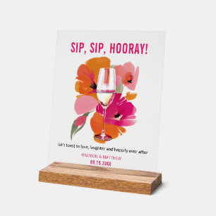 Customizable Transparent Acrylic Wedding Bar Sign 