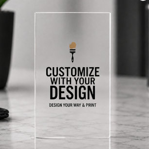 Customizable Transparent Blank Company Clear Business Cards