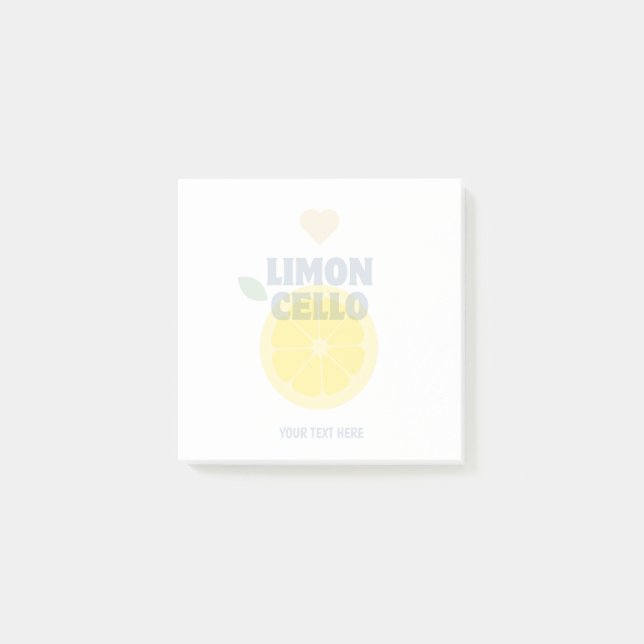 Customizable Transparent Love Limoncello  Post-it Notes (Front)