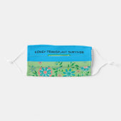 Customizable Transplant Donation Floral Mask (Front, Folded)