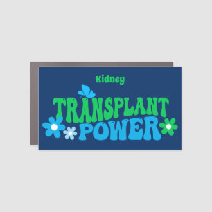 Customizable Transplant Power Retro Design Car Magnet