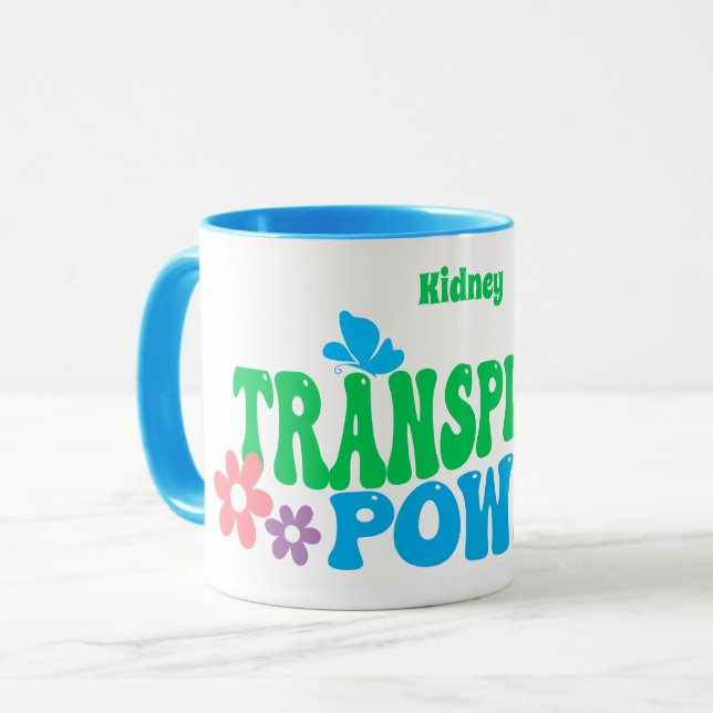 Customizable Transplant Power Retro Design Mug (Front Left)