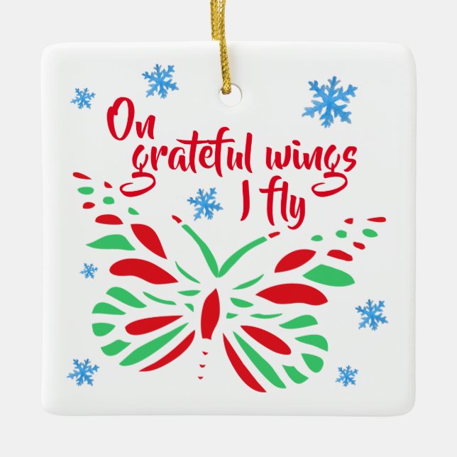 Customizable Transplant Recipient Ceramic Ornament (Front)