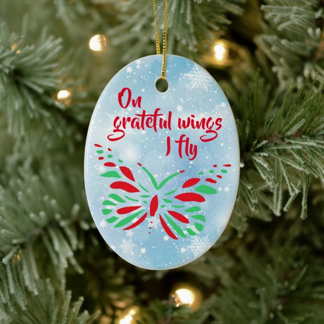 Customizable Transplant Recipient Ceramic Ornament (Tree)