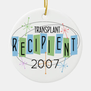 Customizable Transplant Recipient Ceramic Ornament