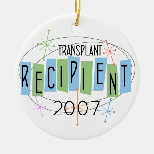 Customizable Transplant Recipient Ceramic Ornament