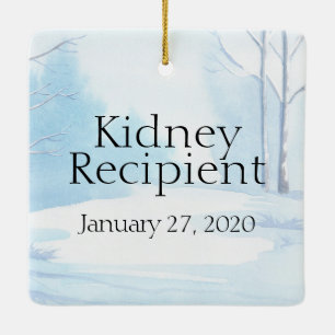 Customizable Transplant Recipient Christmas Cerami Ceramic Ornament