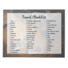 Customizable Travel Packing List Checklist