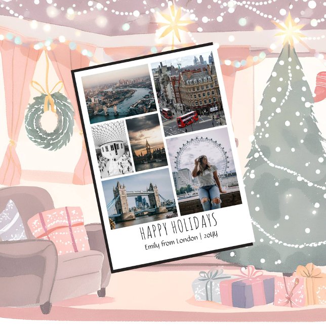 Customizable Travel Photo Grid Holiday Card (Creator Uploaded)