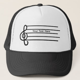 Customizable treble clef music hat