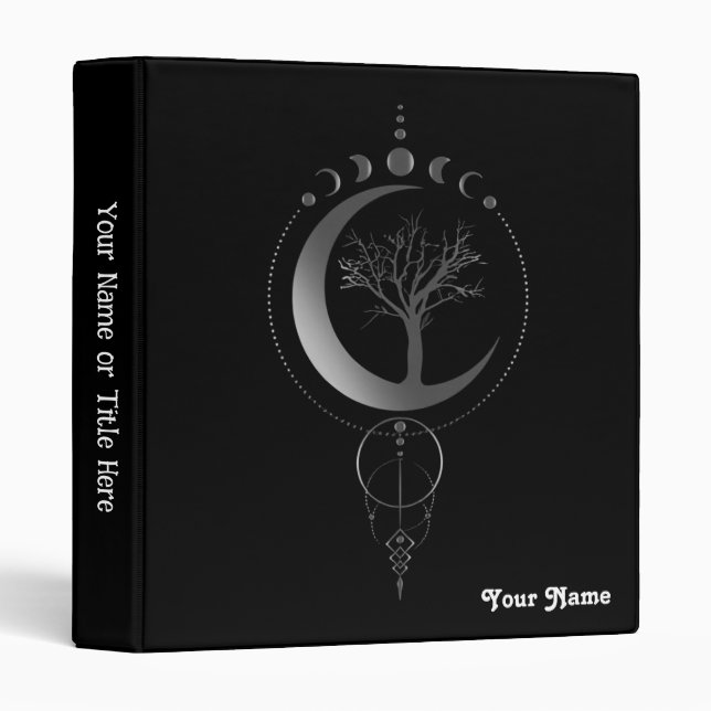 Customizable Tree of Life Moon Phase Binder (Front/Spine)
