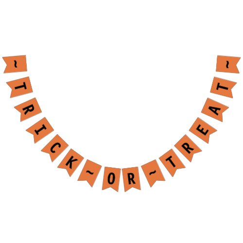 Customizable Trick or Treat Halloween Party Bunting Flags