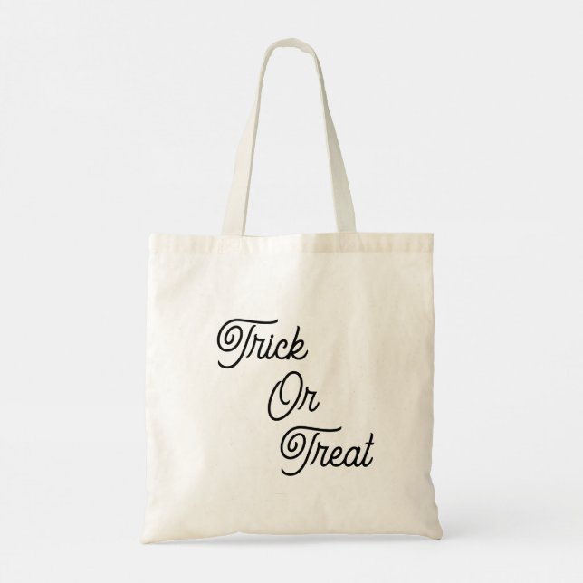 customizable trick or treat  pumpkin tote bag (Back)