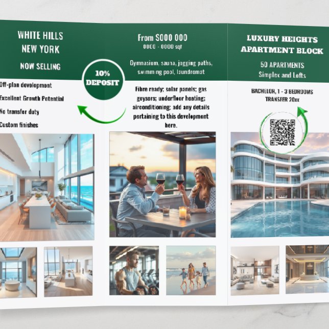 Customizable Trifold Brochure Template – Editable  (Inside Middle)