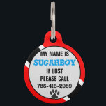 Customizable Trinidad and Tobago Pet Name Tag<br><div class="desc">This product from the Trini Stuff store features the red, white and black national flag of Trinidad & Tobago. Also visit our stores homepage to see other cool and exciting Trini pictures and graphics created just for you! The Trinidad & Tobago flag was selected to be used as the National...</div>