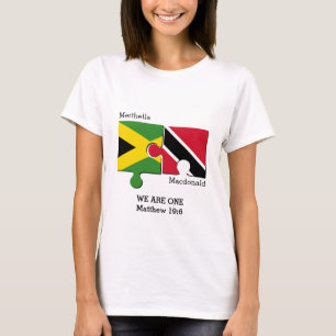 Customizable TRINIDAD JAMAICA Couples T-Shirt