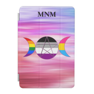Customizable Triple Moon Goddess Pentacle Rainbow  iPad Mini Cover