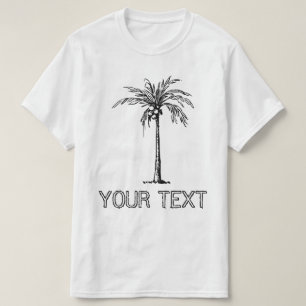 Customizable tropical black & white design T-Shirt