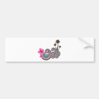 Customizable Tropical Bumper Sticker