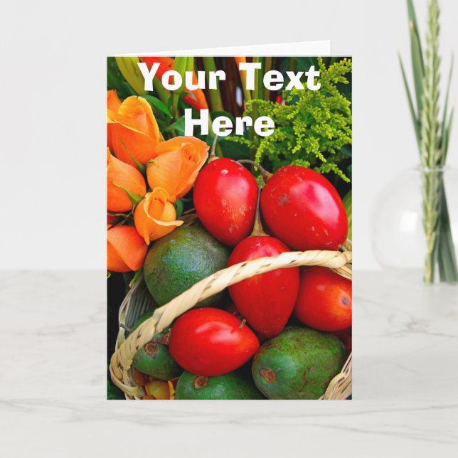 Customizable tropical fruit card (Front)