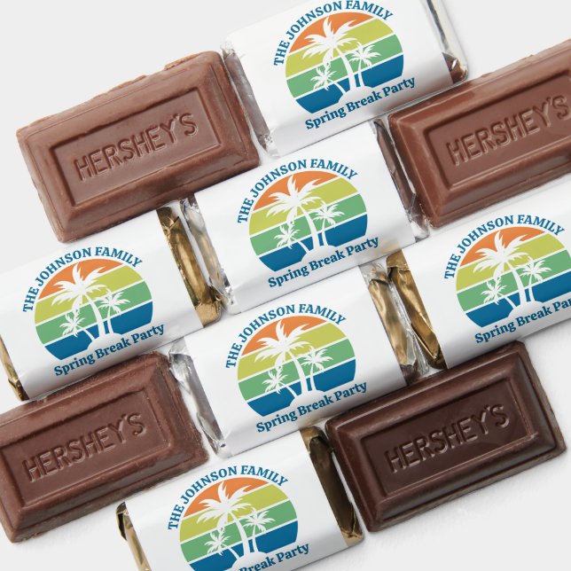 Customizable Tropical Island Palm Trees Party Mini Hershey's Miniatures (Assorted)