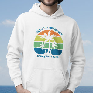 Customizable Tropical Island Trip Palm Trees Hoodie