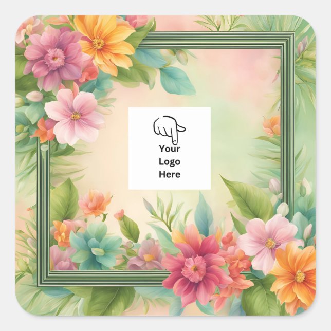 Customizable Tropical Packaging Stickers (Front)