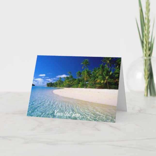 Customizable Tropical Paradise card (Front)