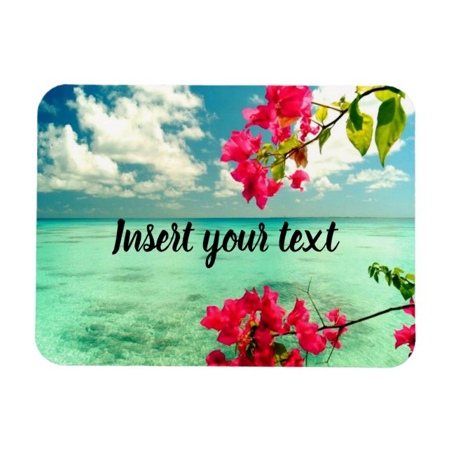 Customizable tropical scene magnet (Horizontal)