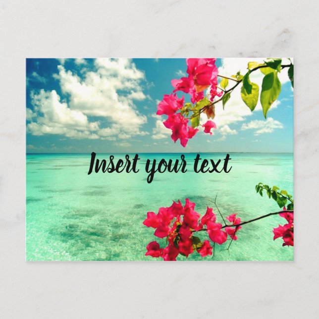 Customizable tropical scene postcard (Front)