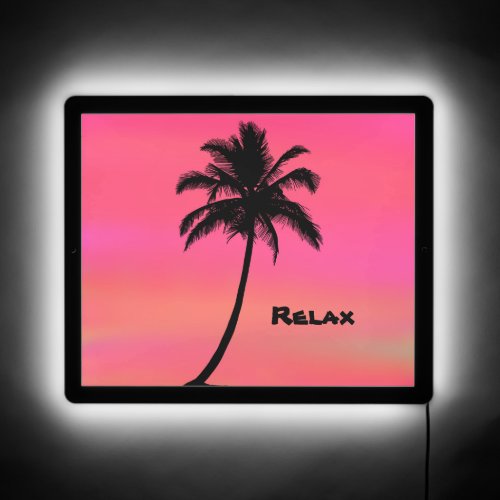 Customizable Tropical Sunset Illuminated LED sign