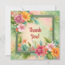 Customizable Tropical Thank You Discount Card