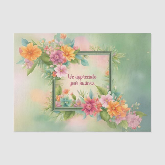 Customizable Tropical Tissue Wrapping Paper (Front)