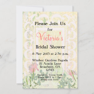 Customizable Tropical Victorian Bridal Party - Invitation