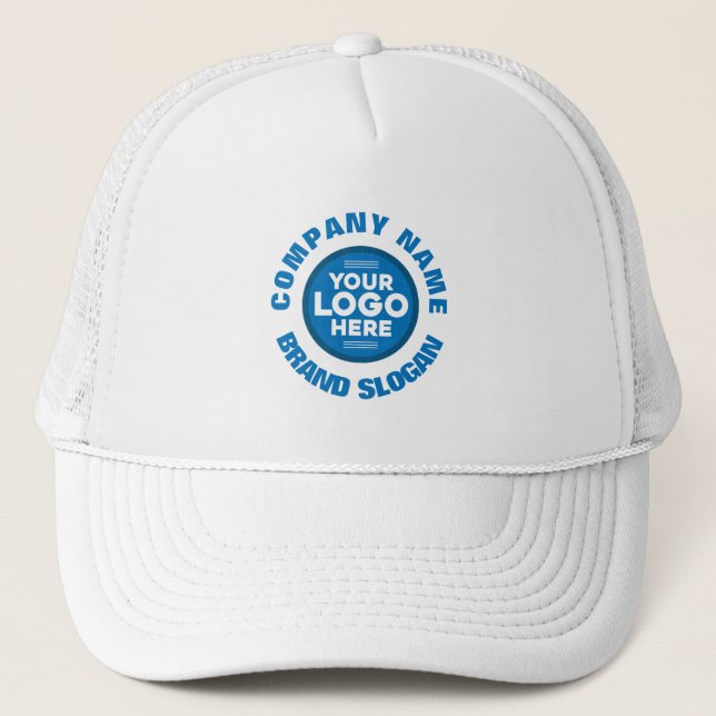 Customizable Trucker Hat with Company Name & Logo (Front)