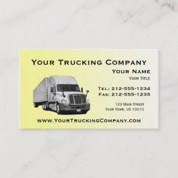 Customizable Trucking Business Cards by BigCity212 at Zazzle