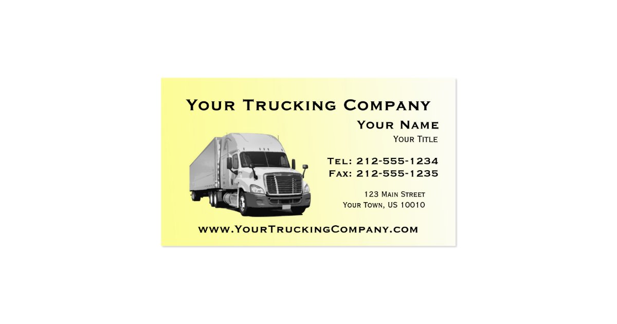 CUSTOMIZABLE Trucking Business Cards | Zazzle