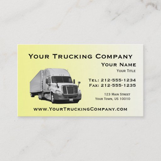 Customizable CUSTOMIZABLE Trucking Business Cards