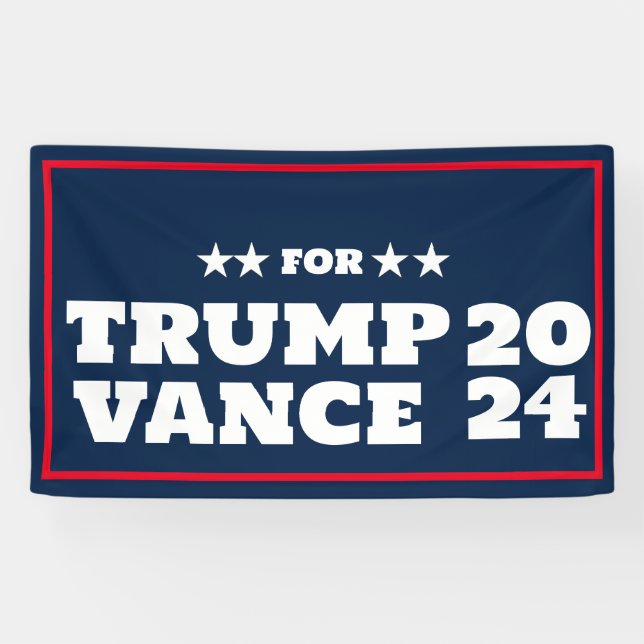 Customizable Trump Vance 2024 Banner (Horizontal)