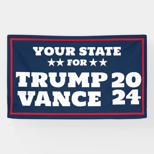 Customizable Trump Vance 2024 Banner (Horizontal)
