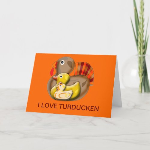Customizable Turducken Design Holiday Card