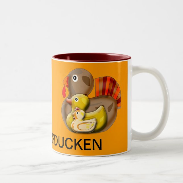 Customizable Turducken Design Two-Tone Coffee Mug (Right)