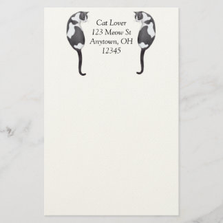 Customizable Tuxedo Cats Stationery
