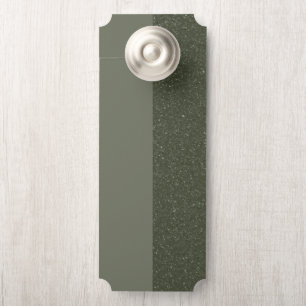 Customizable Two-Tone Door Hanger in Moss Green